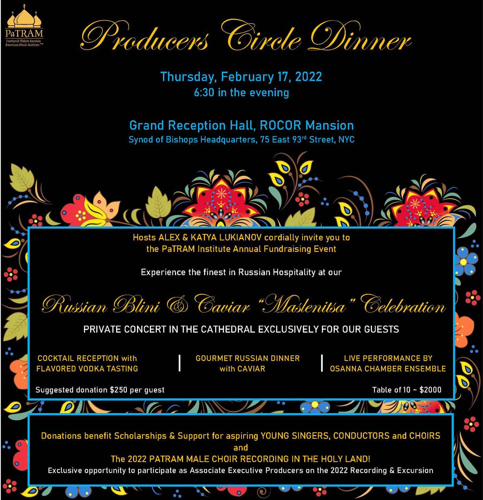 PaTRAM Institute’s Producers Circle Dinner 2022 A Big Success - PaTRAM™